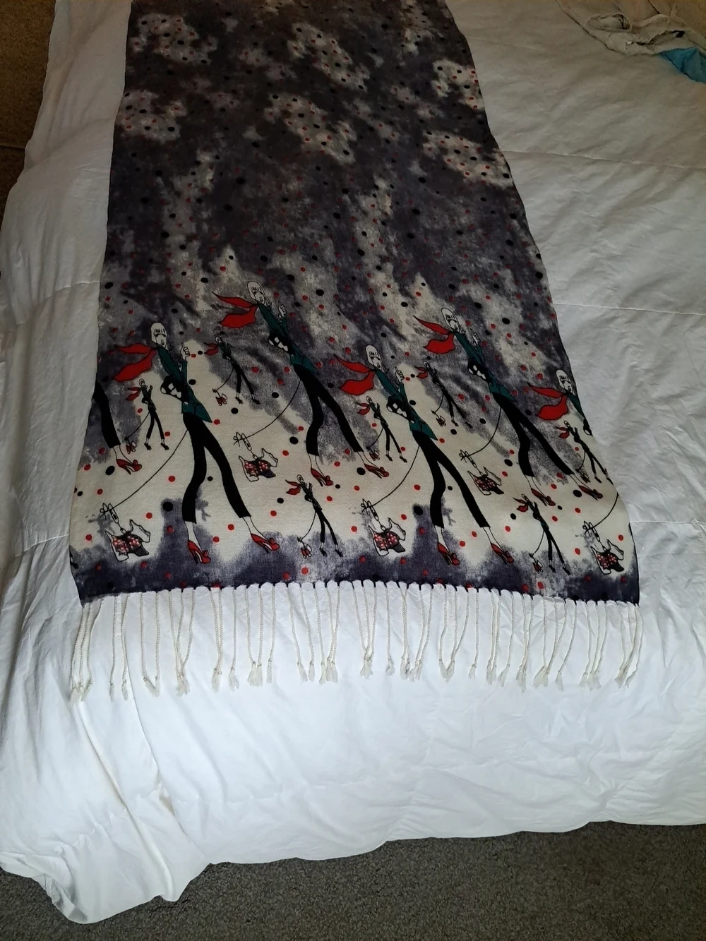 Bridget Davies Scarf Multicolor Excellent Condition 24×68